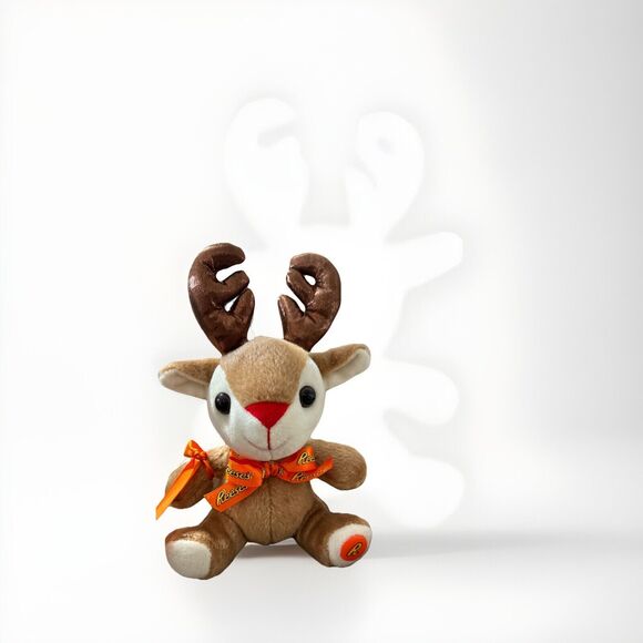 8.5” REESE'S Peanut Butter Cups Reindeer Moose Advertising Plush Stuffed Animal - Picture 2 of 9